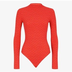 Fendi x Skims Mock Neck Long Sleeve Bodysuit - NWT